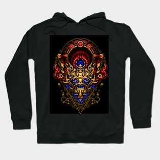 mecha tengu seampunk head design Hoodie